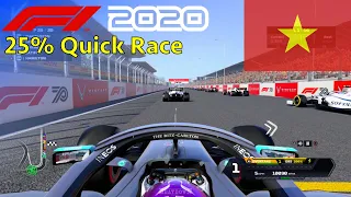 F1 2020 - 25% Quick Race at Hanoi Circuit, Vietnam in Hamilton's Mercedes