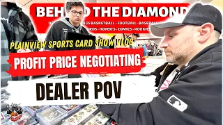 PLAINVIEW SPORTS CARD SHOW VLOG 1/8/23| DEALER POV NEGOTIATING PRICING & KNOWING YOUR CARDS + PROFIT