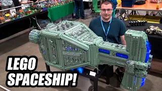Huge LEGO Alien Cruiser Spaceship with Interior – Weighs 200 Pounds!