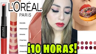 A PRUEBA LOREAL PROMETE DURAR 24HRS ¿DURARÁ AL MENOS 10 HORAS?- LABIAL INFALIBLE 24HRS