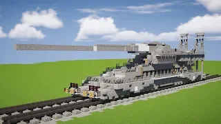 Minecraft Schwerer Gustav Railway Gun Showcase