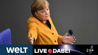 BITTERE CORONA-DEBATTE IM BUNDESTAG: Kanzlerin Merkel gibt Regierungserklärung ab | WELT live dabei