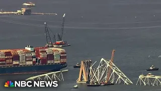 Massive Baltimore bridge cleanup continues