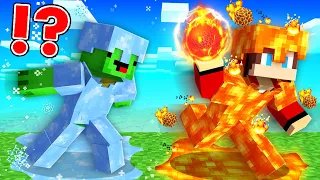 FIRE ARMOR Speedrunner vs ICE ARMOR Hunter in Minecraft - Maizen JJ and Mikey