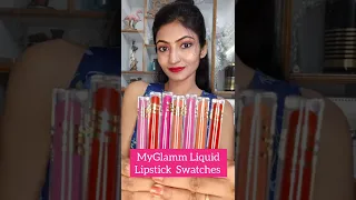 *FREE* 💋 MyGlamm Lit Liquid Lipstick Swatches💄|| 7 Shades || #shorts #YTSHORTS