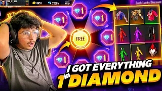 I Got All Rare Bundles ,Gun Skin, Emotes In 1 Diamond 😍|| Poor Collection To Rich In 1💎 -Free Fire