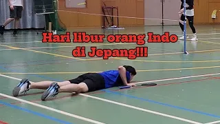 Main badmin sama temen-temen orang Jepang *reaksi orang Jepang emang the best