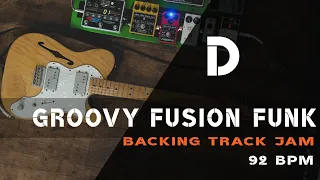 Groovy Fusion Funk Backing Track/Guitar Jam in D [Ten Things]