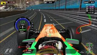 rFactor F1 2011 MONACO DRS and KERS ON PRACTICE ONBOARD Driver Virtual Eder Belone