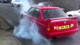 BMW e30 m3 with 3.2 Evo engine burn out