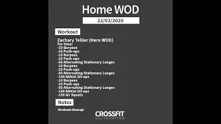 CrossFit Southampton Home WOD 22/03/2020