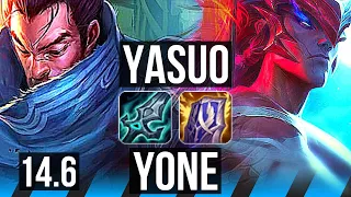 YASUO vs YONE (MID) | 11/1/7, 1500+ games, Legendary | BR Challenger | 14.6