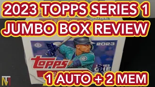 2023 TOPPS SERIES 1 BASEBALL JUMBO HOBBY BOX REVIEW || 1 AUTO & 2 MEM PER BOX! || 2 SILVER PACKS!