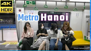 Vietnam Night Walk | From Cat Linh to Phung Khoang  | Hanoi Metro 2023 | 4K HDR - Captions