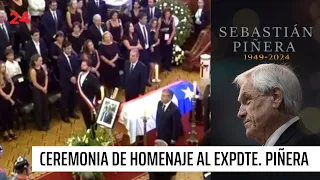 Así fue la ceremonia de homenaje al expresidente Sebastián Piñera en el ex Congreso | 24 Horas TVN