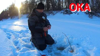 ВЕРТОЛЁТ и ДОНКА. СНАСТИ ДЛЯ ТЕЧЕНИЯ.  Рыбалка на ОКЕ в феврале.