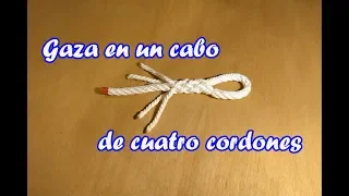 Como hacer una gaza en un cabo de cuatro cordones, How To Tie An Eye Splice In 4 Strand Rope
