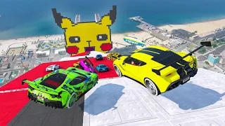 MEGA RAMPA ESPECIAL PIKACHU 1.000% IMPOSIBLE!! - GTA 5 ONLINE