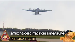 THIS LEFT US STUNNED! C-130J HERCULES TACTICAL DEPARTURE VERTICAL STEEP CLIMB OUT • RAF LAKENHEATH