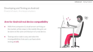 Webinar - End to End Testing of Android Apps on Genymotion ARM Virtual Devices on Oracle Cloud