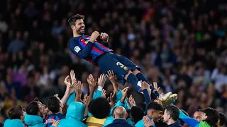 PIQUÉ SAYS FAREWELL TO THE CAMP NOU #SEMPR3 🥹🔵🔴