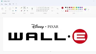 How to draw the WALL-E logo using MS Paint | How to draw on your computer