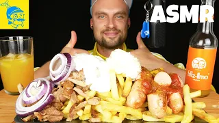 ASMR eating a German fast food specialty 💛💙 (English subtitles) - GFASMR