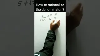 How to rationalize the denominator | Number System class 9