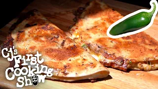 Jalapeño Popper Quesadilla Recipe on the Blackstone! | CJ's First Cooking Show | Blackstone Griddle