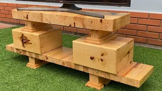 Easy And Unique Ideas For Your Next Project // Make A TV Stand By Recycling Waste Wood