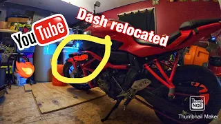 fz 07 dash relocation and idle adjuster (stunt build ep.#7)