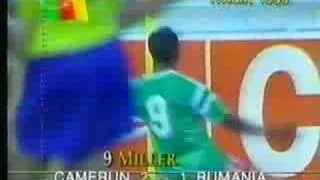 Roger﻿ Milla   gol  Cameroon  vs  Romania 1990 FIFA World Cup Italy