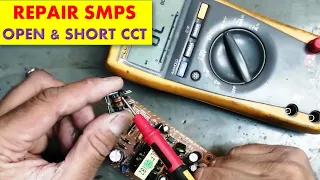 #196 How to repair switch mode power supply SMPS - 321 PWM SMPS ic power supply input short circuit