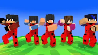 MONSTER SCHOOL:GANGNAM STYLE LADY BUG APHMAU,JULIA,AARON - MINECRAFT ANIMATION