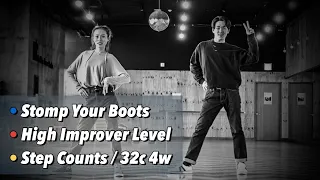 Stomp Your Boots | Count 32 Wall 4 | High Improver Line Dance