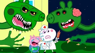 Zombie Apocalypse, Mutant Zombies wolf attacks Peppa Pig & George ?? | Peppa Pig Funny Animation