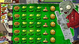 MOD SURVIVAL Pool 5 Flags COMPLETED With Melons & plants | Plants vs Zombies | plant team vs zombie