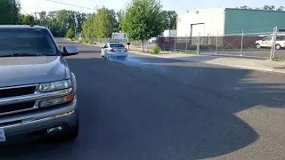 2005 Mercedes C55 AMG rolling burnout