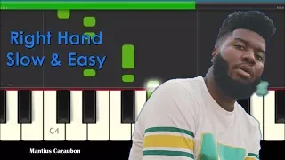 Khalid Young Dumb & Broke Right Hand Slow Easy Piano Tutorial