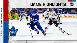 Blackhawks @ Maple Leafs 12/11/21 | NHL Highlights