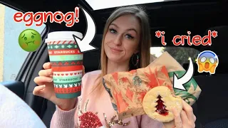 Letting the Starbucks Filter choose my Christmas Drinks + Snacks ALL WEEK!! *disaster*