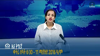 #ቴሌቪዥን_ትግራይ | ዜና ትግርኛ ቀትሪ ሰዓት 6፡30 - 11 ሚያዝያ 2016 ዓ/ም | Watch Live Streaming |