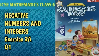 Q1 Ex 3A Negative Numbers and Integers | ICSE Math Class 6 |S Chand School solutions| OP Malhotra |