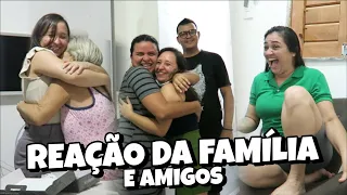 CONTANDO A GRAVIDEZ PARA FAMILIA E AMIGOS - Reação da gravidez!