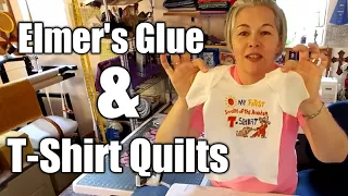 Tips & Tricks With Memory T-Shirt Quilts - New Series - Part 1 Featuring Elmer's Glue & Baby Shirt