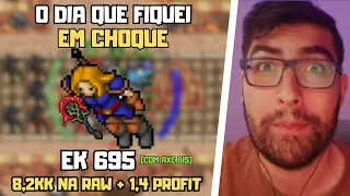 TIBIA - EK 695 FAZENDO 8,2KK DE XP RAW + 1,2kk PROFIT COM AXE BIS...