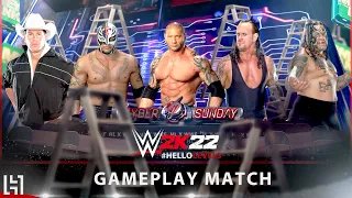 WWE 2K22 Batista vs The Undertaker '10 vs Rey Mysterio '08 vs Umaga vs JBL - Ladder Match
