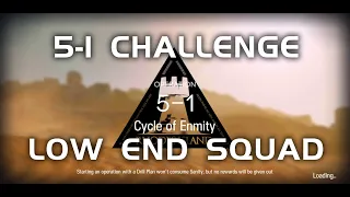 5-1 CM Challenge Mode | Main Theme Campaign | Ultra Low End Squad |【Arknights】