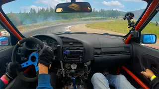 RAW POV DRIFTING! BMW E36 TURBO DRIFTCAR ONBOARD!