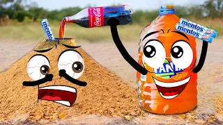 EXTREME Big Coca Cola vs Mentos Underground! If Objects Were Doodles! | Doodles Life